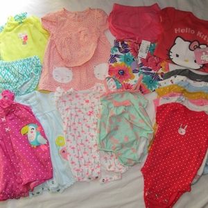Baby girl romper summer bundle